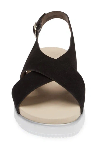 Shop Paul Green Trixie Slingback Sandal In Black Sport Nubuck
