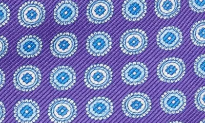 Shop David Donahue Neat X-long Silk Tie In Purple