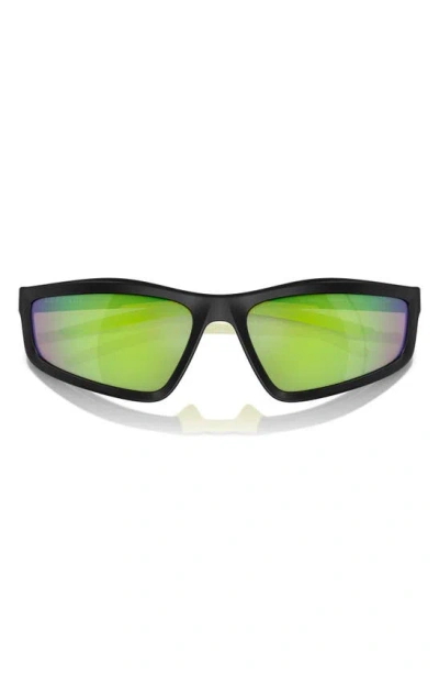 Shop Scuderia Ferrari 64mm Oversize Irregular Sunglasses In Black Green