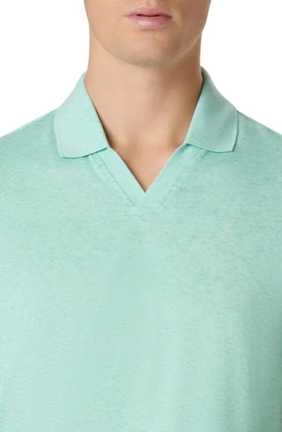 Shop Bugatchi Johnny Collar Marled Polo In Mint