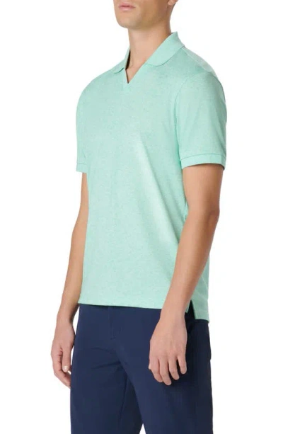 Shop Bugatchi Johnny Collar Marled Polo In Mint
