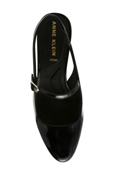 Shop Anne Klein Pia Slingback Mary Jane Pump In Black Patent