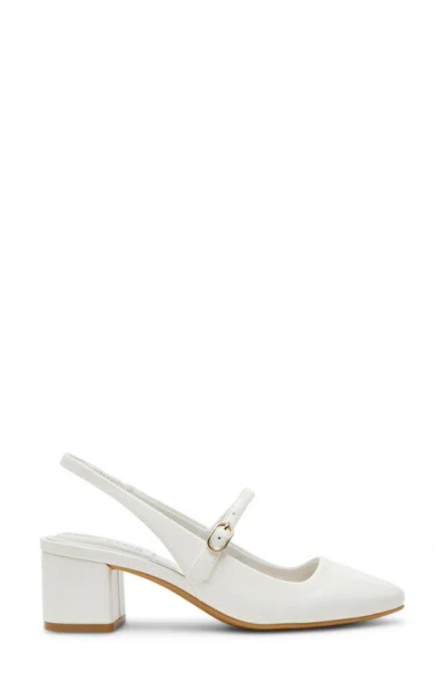 Shop Anne Klein Pia Slingback Mary Jane Pump In White Patent