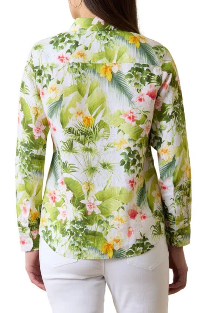 Shop Tommy Bahama Floral Riviera Linen Button-up Shirt In White