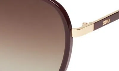 Shop Quay High Profile 51mm Polarized Aviator Sunglasses In Espresso / Brown