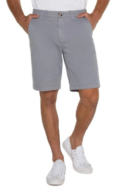 Shop Liverpool Los Angeles Liverpool Stretch Cotton Shorts In Griffin