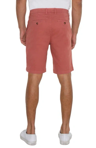 Shop Liverpool Los Angeles Liverpool Stretch Cotton Shorts In Nantucket Red