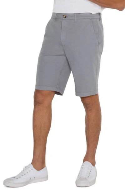 Shop Liverpool Los Angeles Liverpool Stretch Cotton Shorts In Griffin