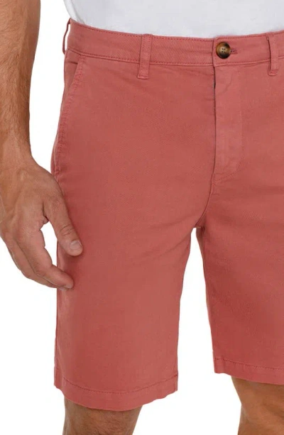 Shop Liverpool Los Angeles Liverpool Stretch Cotton Shorts In Nantucket Red