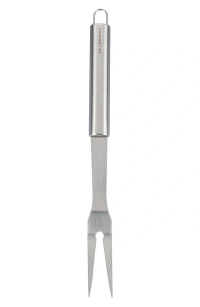 Shop Le Creuset The Outdoor Two-pronged Fork In Stainless Steel