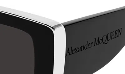 Shop Alexander Mcqueen 51mm Geometric Sunglasses In Black