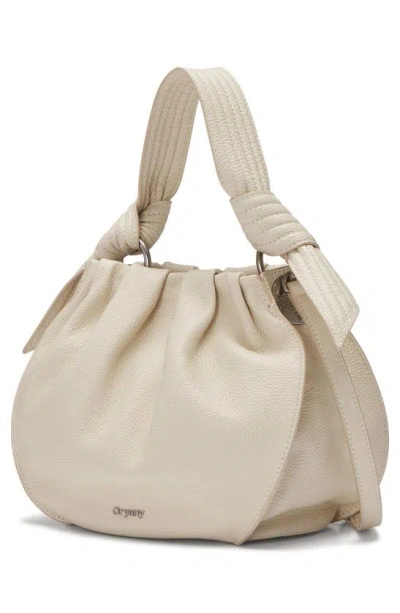 Shop Oryany Selena Leather Bucket Bag In Cream