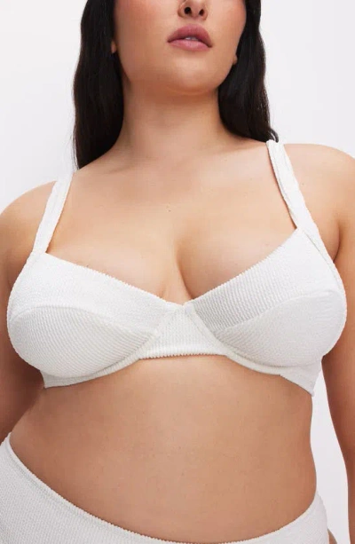 Good American Always Fit Underwire Bikini Top In Cloud White001