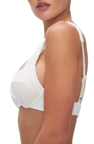 Good American Always Fit Underwire Bikini Top In Cloud White001