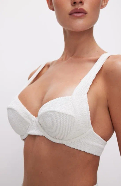 Good American Always Fit Underwire Bikini Top In Cloud White001