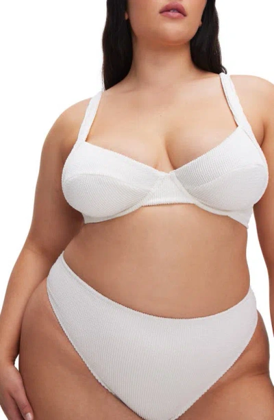 Good American Always Fit Underwire Bikini Top In Cloud White001