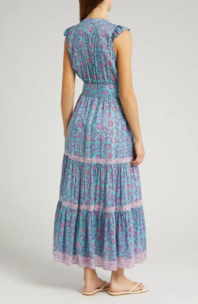 Shop Alicia Bell Lola Cover-up Maxi Dress In Teal Multi