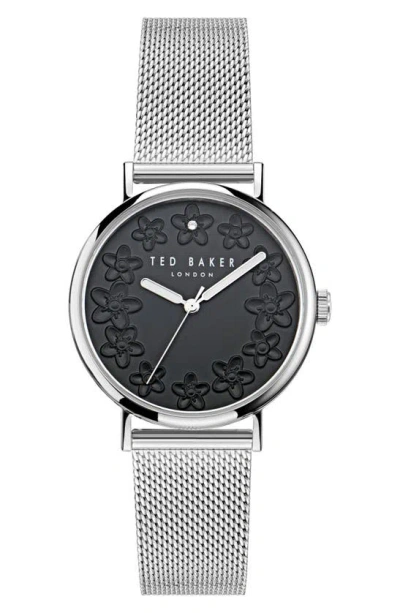 Shop Ted Baker Classic Chic Mesh Bracelet In Stainless Steel