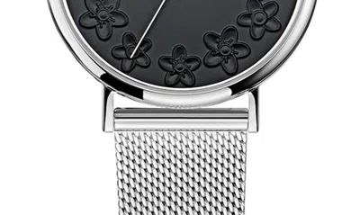 Shop Ted Baker Classic Chic Mesh Bracelet In Stainless Steel