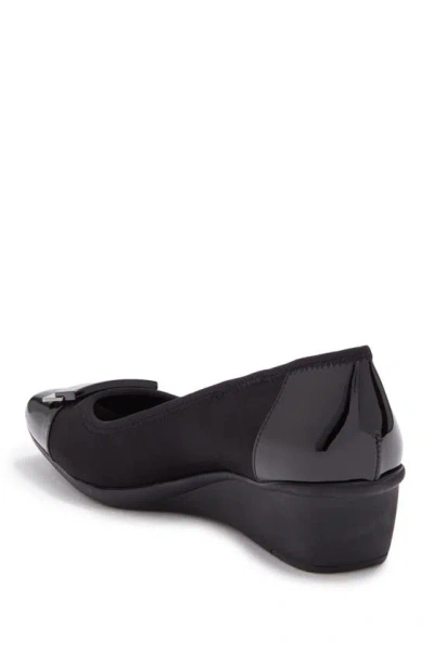 Shop Anne Klein Waverly Wedge Heel In Black