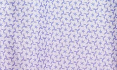 Shop Zella Girl Kids' Print Crossover High Waist 7/8 Leggings In Purple Iris Fan Geo Gradient