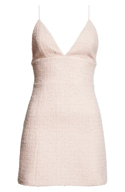 Shop Alice And Olivia Carli Tweed Minidress In Pink Lace