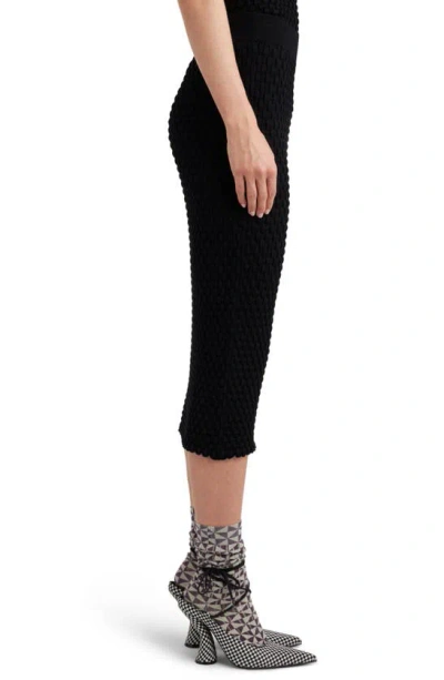 Shop Dries Van Noten Tiffany Basket Weave Body-con Midi Skirt In Black