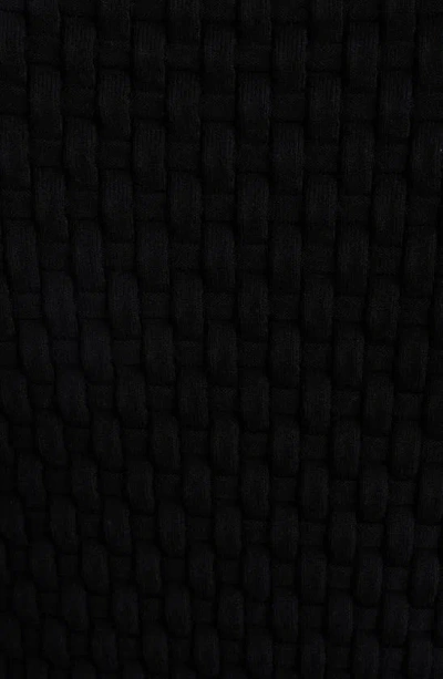 Shop Dries Van Noten Tingle Basket Weave Short Sleeve Top In Black 706