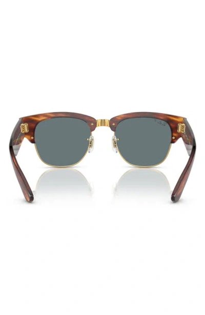 Ray Ban Mega Clubmaster 53mm Polarized Transition Square Sunglasses In Striped Havana