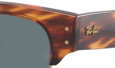 Ray Ban Mega Clubmaster 53mm Polarized Transition Square Sunglasses In Striped Havana