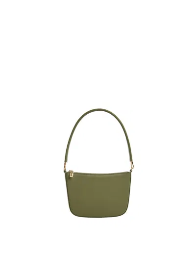 Shop Mango Shoulder Bag With Detachable Handle  Khaki In Kaki