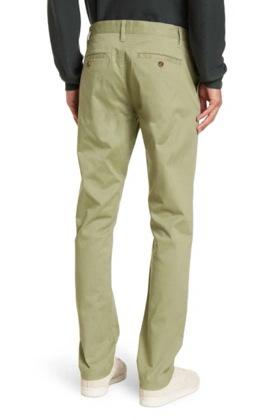 Shop 14th & Union The Wallin Stretch Twill Trim Fit Chino Pants In Olive Acorn