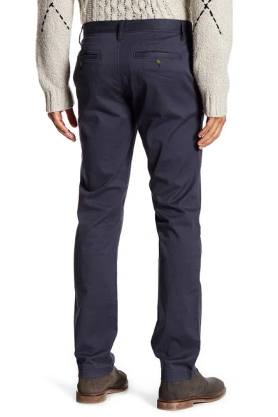 Shop 14th & Union The Wallin Stretch Twill Trim Fit Chino Pants In Navy India Ink
