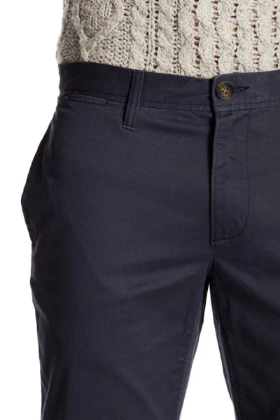 Shop 14th & Union The Wallin Stretch Twill Trim Fit Chino Pants In Navy India Ink