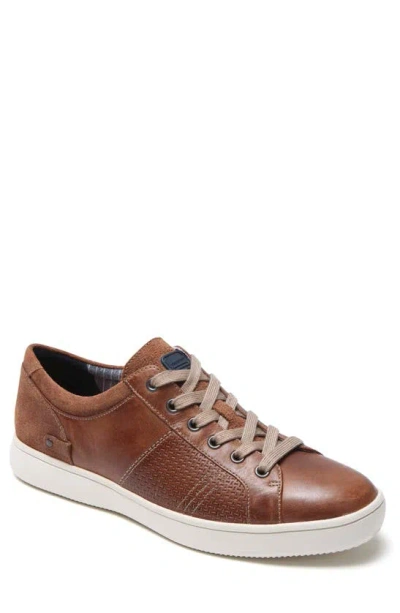 Shop Rockport Colle Textured Sneaker In Tan Leather