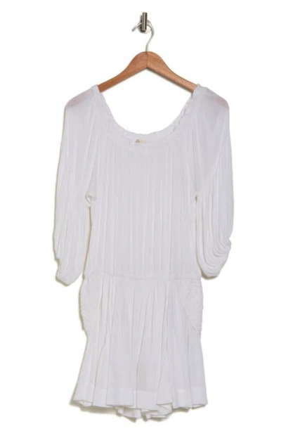 Shop Elan Off The Shoulder Long Sleeve Cover-up Dress In White