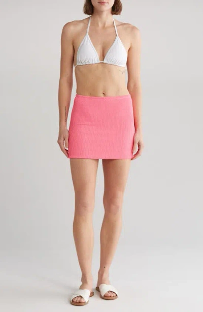 Shop Good American Always Fits Mini Skirt In Brightpink001