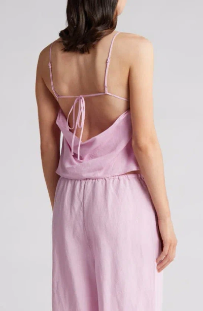 Shop Onia Air Linen Blend Cover-up Tank In Lavender Pink