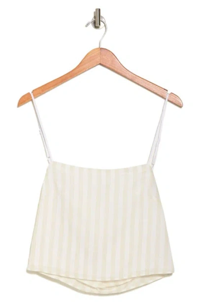 Shop Onia Air Linen Blend Cover-up Tank In Sandshell/ White
