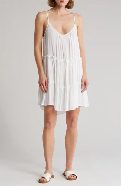 Shop Elan Tiered Trapeze Dress In White