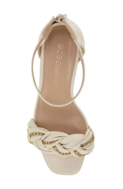 Bcbgeneration Isabel Ankle Strap Sandal In Bianca