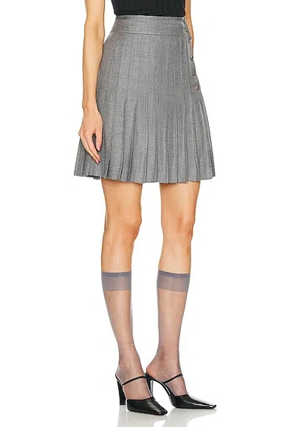 Pre-owned Chanel Pleated Skirt In Grey