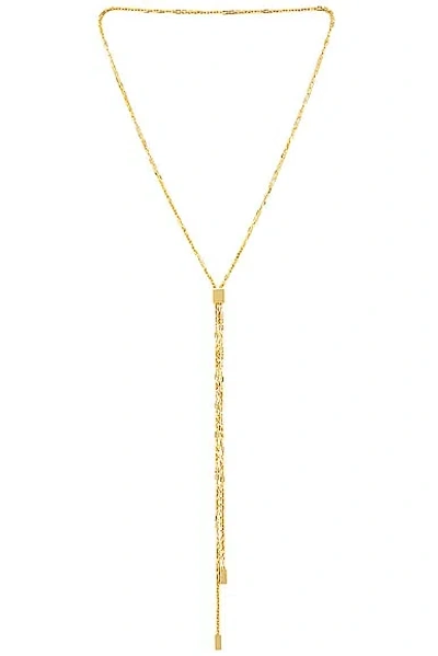Shop Tom Ford Lariat Necklace In Vintage Gold