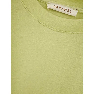 Shop Caramel Ahipa Crewneck Cotton-blend T-shirt 3-12 Years In Soft Yellow