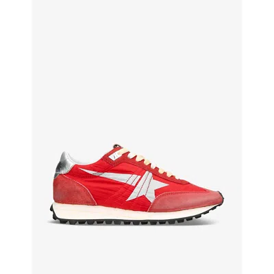 Golden Goose Low Top Sneakers Contrasting Panels In Red/other