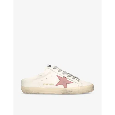 Golden Goose Leather Superstar Sabot Sneakers In White/oth