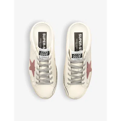 Golden Goose Leather Superstar Sabot Sneakers In White/oth