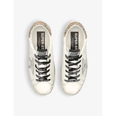 Golden Goose Leather Superstar Sneakers In White/comb