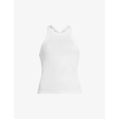 Shop Allsaints Sofia Round-neck Stretch-cotton Tank Top In White