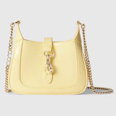Shop Gucci Jackie Notte Mini Bag In Yellow